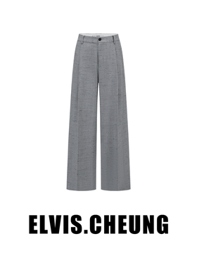 ELVIS.CHEUNG25秋冬新款复古精纺西装裤女高级感阔腿裤休闲显瘦