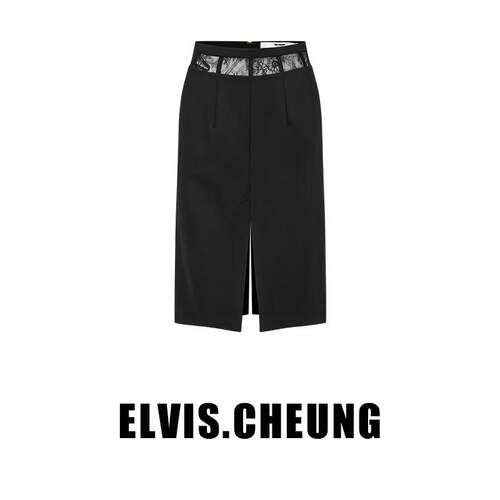 ELVIS.CHEUNG精纺蕾丝半裙
