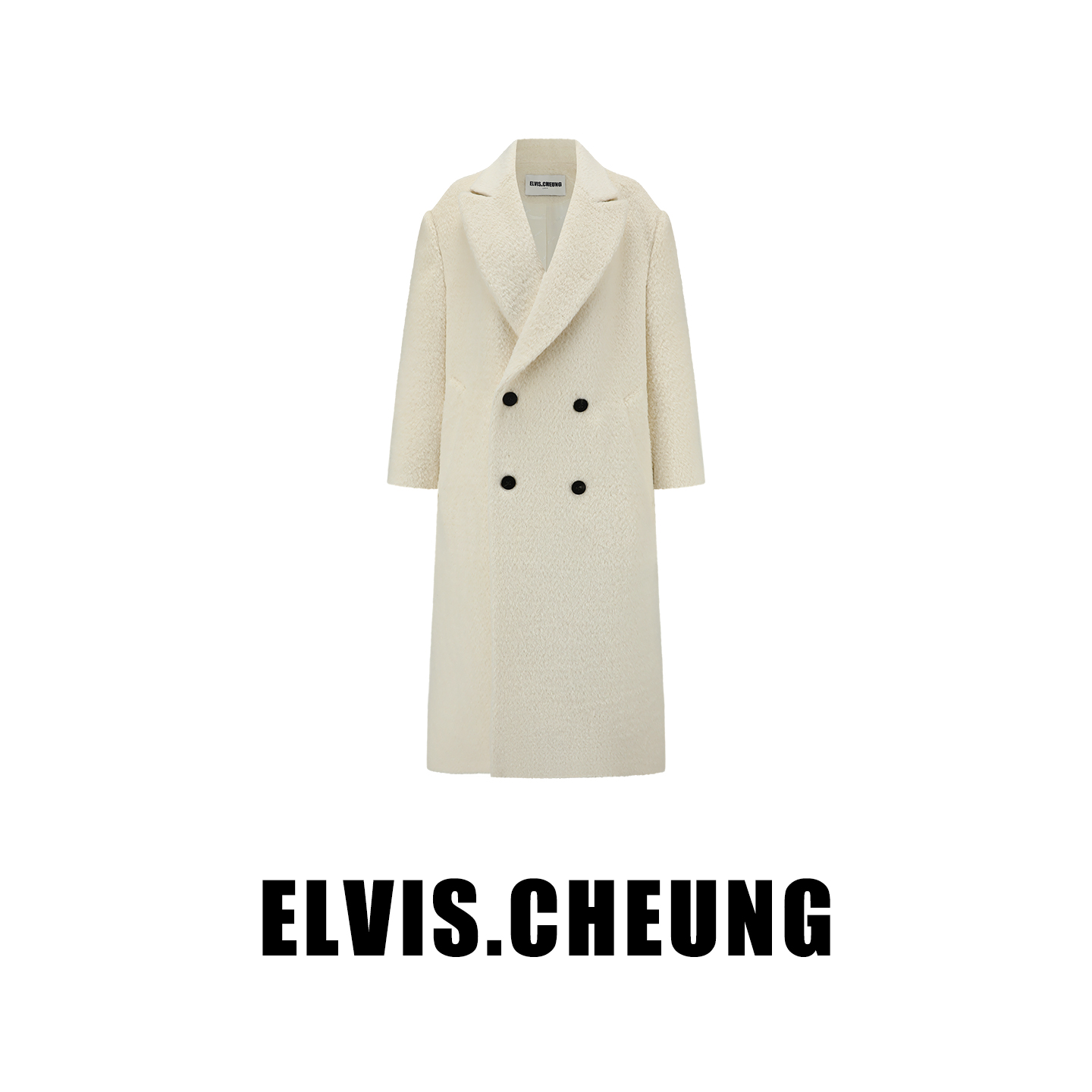 ELVIS.CHEUNG双排扣羊毛大衣外套