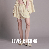 ELVIS.CHEUNG26早春小香风格 高腰四分裤 纹短裤 女休闲慵懒风时尚
