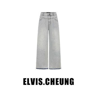 ELVIS.CHEUNG经典阔腿牛仔裤