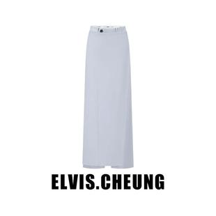 百搭休闲裤 ELVIS.CHEUNG25春夏新品 女时尚 直筒裙裤 精纺围裹式