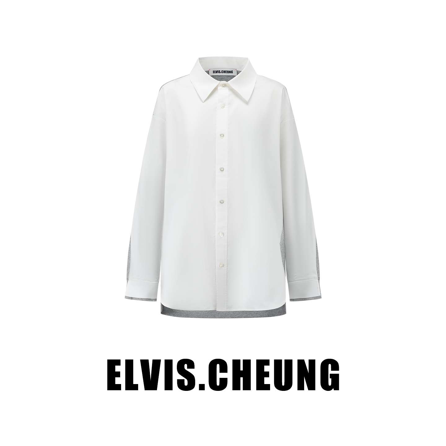 ELVIS.CHEUNG拼接衬衫式外套