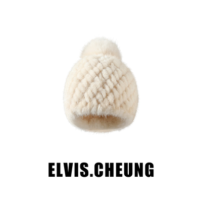 ELVIS.CHEUNG冬季新品貂毛圆筒帽