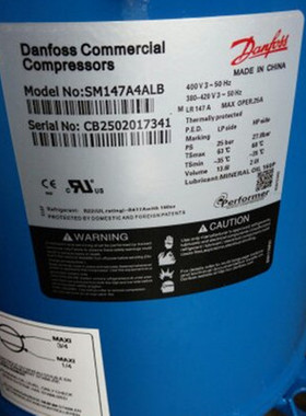 SM147A4ALB SM124 SM161T4VC SM148T4VC SM185S4CC丹佛斯压缩机