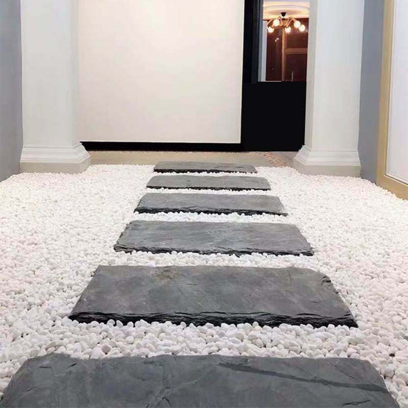 白石子庭院景观铺路铺地大鹅卵石鱼缸造景花园盆栽装饰白色小石头