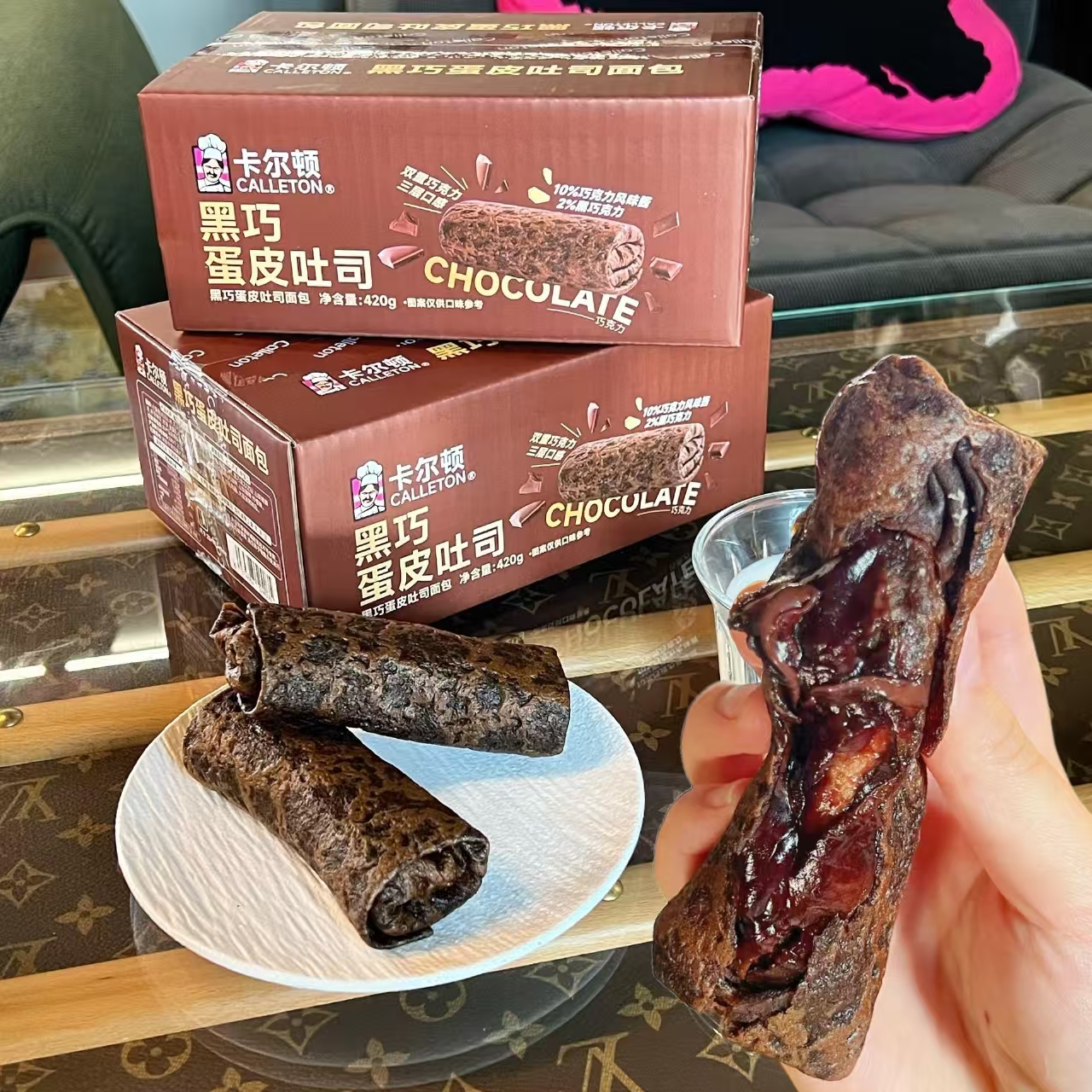 卡尔顿黑巧蛋皮吐司好吃不腻