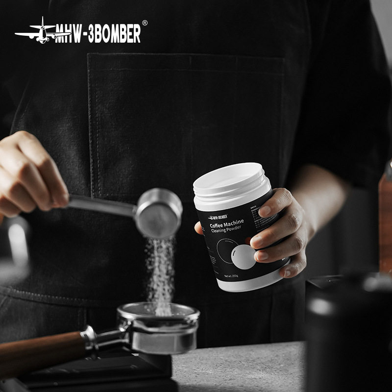 MHW-3BOMBER轰炸机咖啡机清洁粉 吧台器具除垢剂药粉毛刷盲碗工具
