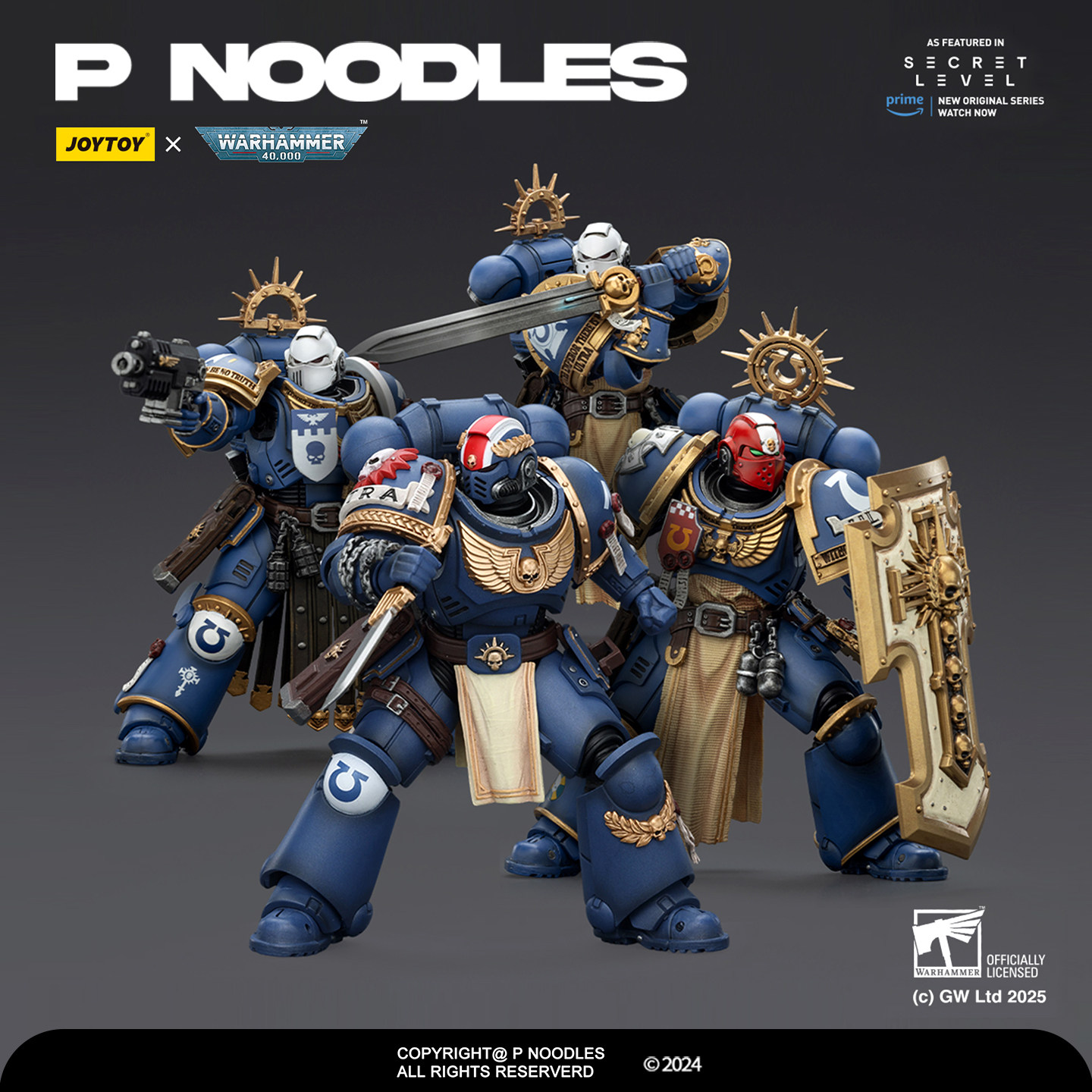 正版授权现货 JOYTOY暗源 战锤40K 秘密关卡 泰图斯 可动手办