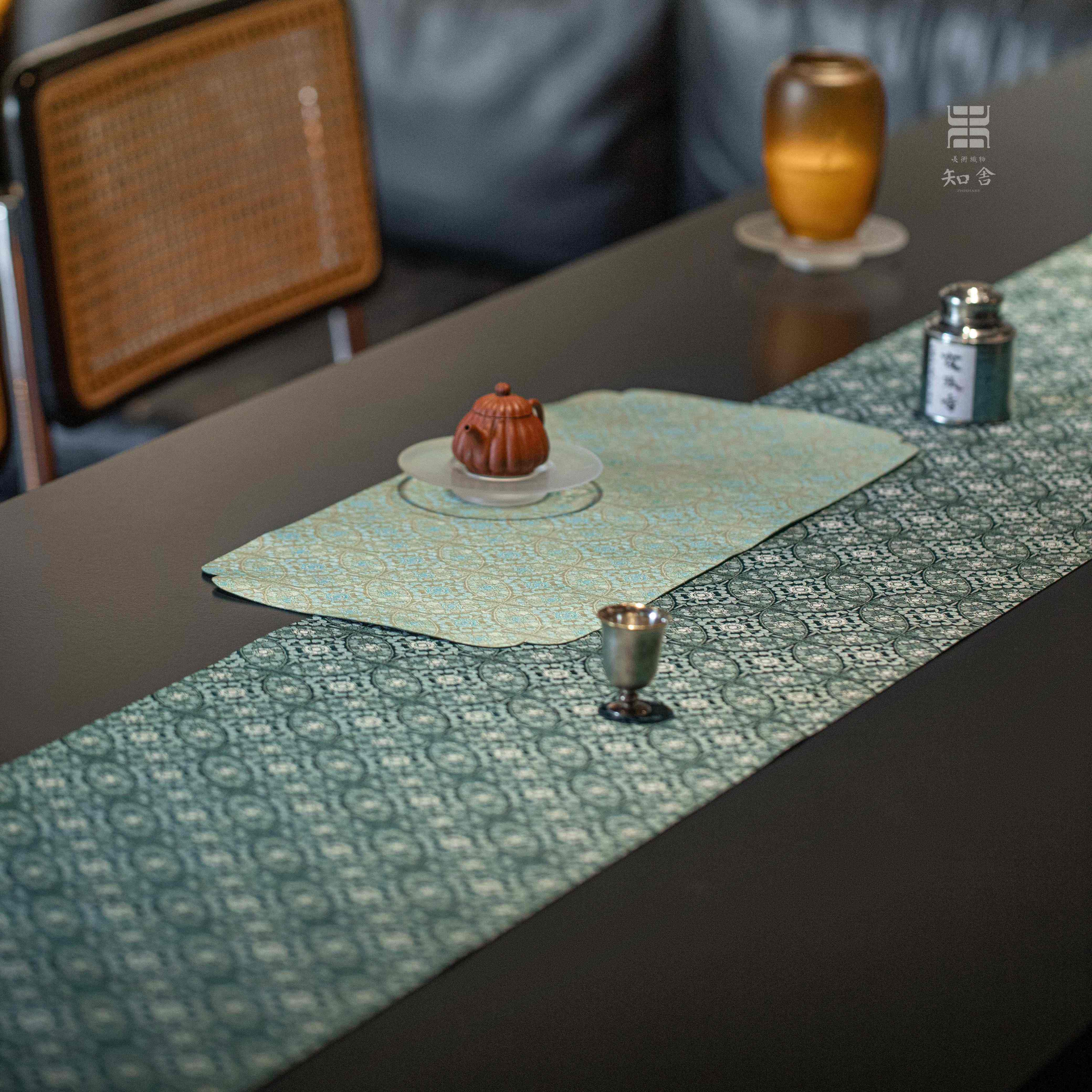 知舍唐草纹茶席复古中式茶桌布茶席垫子双面使用禅意吸水原创桌旗,餐饮具,茶道/零配,淘宝优惠券,粉丝福利购,淘宝优惠卷