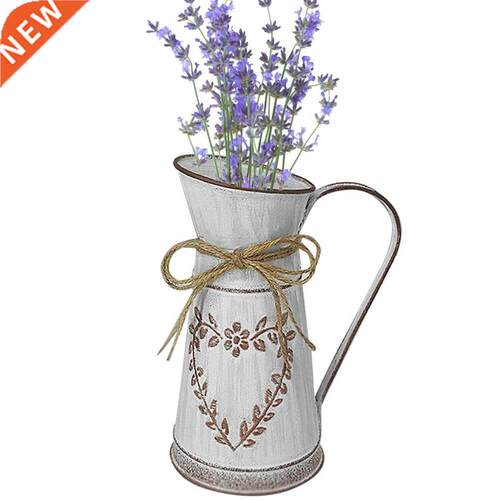 Vintage Metal Flower Vase Plant Holder Desk Decor