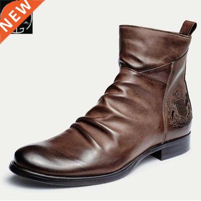 Leather Plus Size 45 46 Men boots Male Winter Shoes Footwear