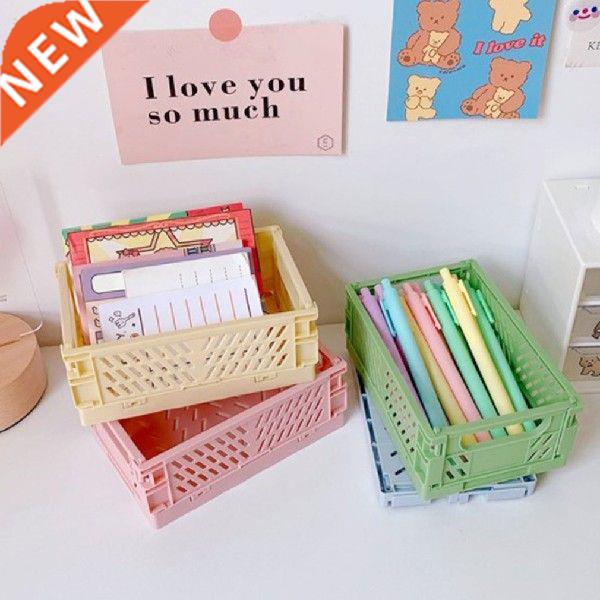 Foldable Mini Desktop Storage Basket Home Dormitory Desktop