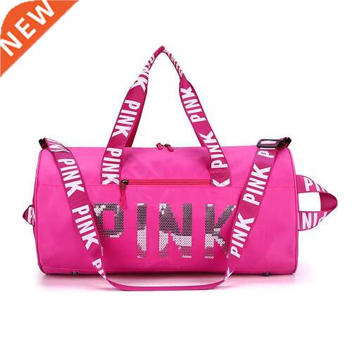 Fitness Training PINK Bag Sequins Letter Outdoor Sports bag