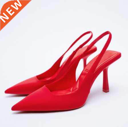 Women's Shoes Autumn Orange Lace-up Stiletto Heel Pointed Hi