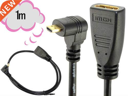 Down angle Micro HDMI Male to HDMI Female Adapter Convertor