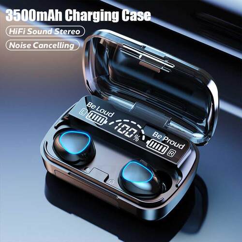 T Bluetooth 5.1 Earphones 3500mAh Charging Box Wireless He