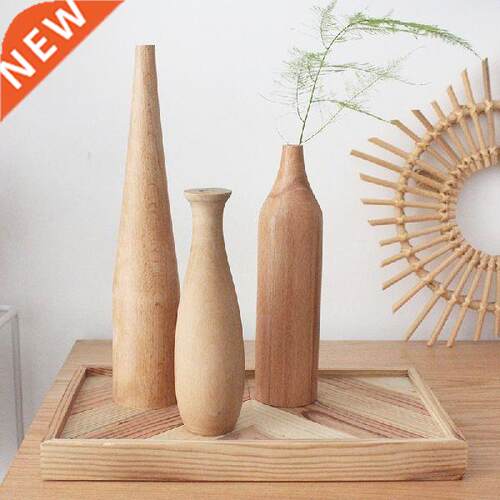 Wooden Vase Nordic Flower Vases Modern Minimalist Plants
