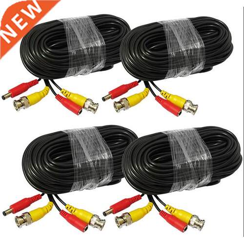 65ft BNC DC Connector Video Power Siamese Cable 4pcs for Cam