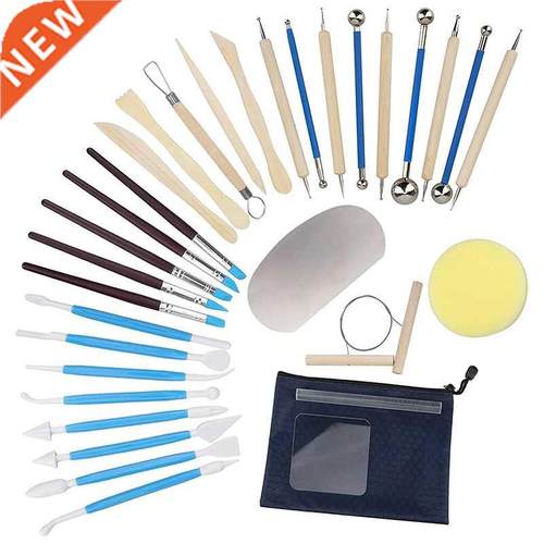 33Pcs Clay Tools, Ceramic Sculpture Ball Spotting Tools Used