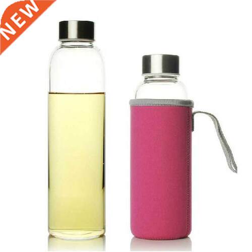 UPORS Glass Water Bottle 280ml/360ml/550ml Sport Bottle with