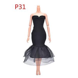1Pcs Doll Black Little Lace Dress Evening Dress Clothes for