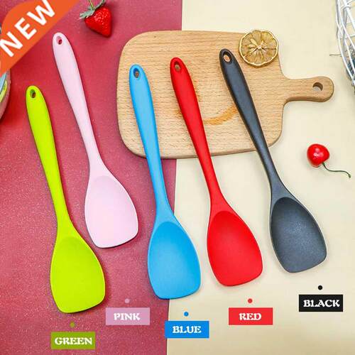 Heat Resistant Silicone Spoon Kitchen Spatula Frying Pan Sho