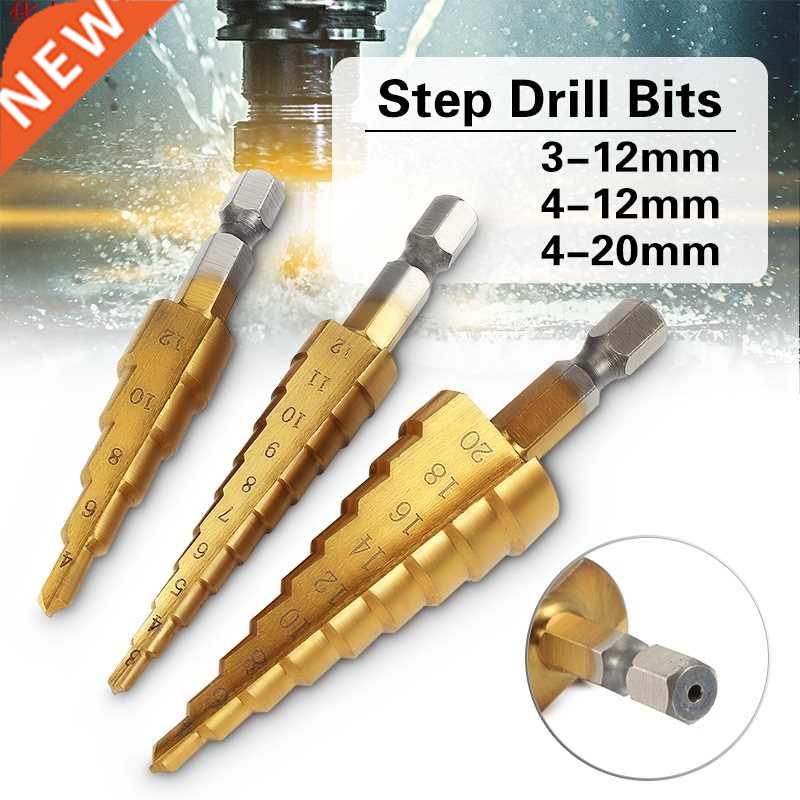 pcs HSS Titanium Coated Step Drill Bit 适用于 Metal -12mm