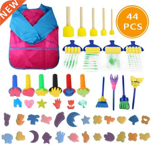 44pcs Sponge Painting Brushes Kit Mini DIY Painting Kits Ear