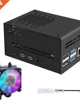 Metal Case with Fan,For Raspberry Pi 4B Case for Raspberry P