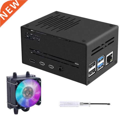 Metal Case with Fan,For Raspberry Pi 4B Case for Raspberry P