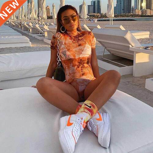 One-piece swimsuit women 2020 new short sleeve swimsuit
