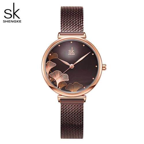 Shengke New Design Women Watches Elegant 32 MM Dial Blue Me