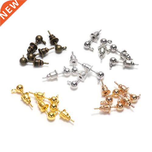 20-50pcs/lot /4/5/6mm Pin Findings Stud Earring Basic Pins