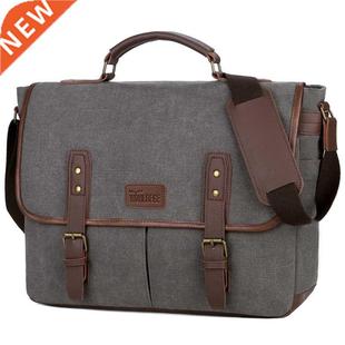 Vintage Men Briefcases 14 inch Laptop Bags Portable Messeng