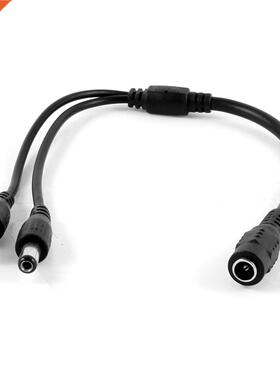 30cm 5.5x2.1mm 1 Female to 2 Male Plug DC Power Jack CCTV Ca