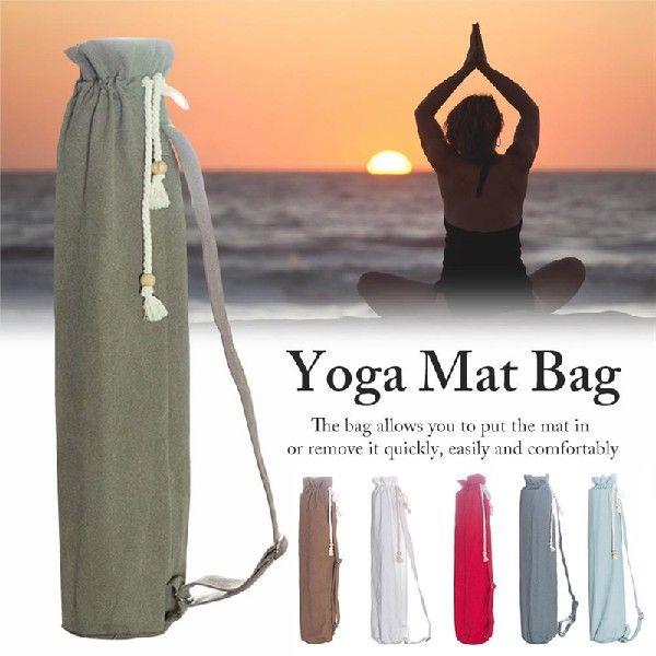 1Pc Portable Cotton Yoga Mat Bag Pilates Carry Bag Outdoor