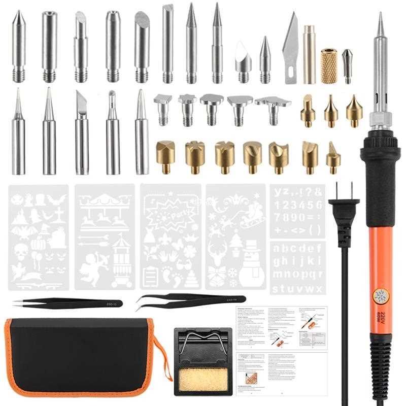 60W Electric Soldering Iron Wood Burning Kit Best Pyrography