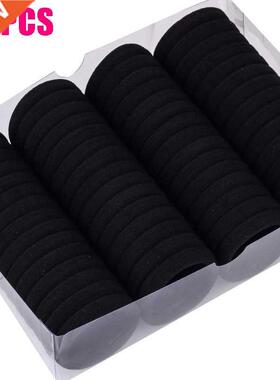 50pcs Black Har Bands for Women Grls Step Sze Har Elast
