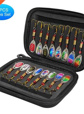16pcs Fishing Spoons Lures Metal Baits Set for Trout Bass Ca