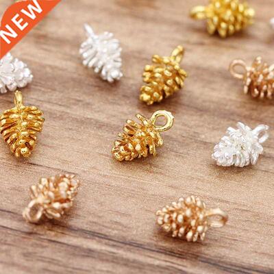 20pcs/lot 12*7mm Alloy Pinecone Pendants Charms DIY Earrings
