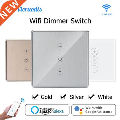 Gold/Silver Led Dimmer Wifi Switch Smart Life/Tuya Touch Con