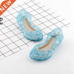 Crystal Sandals Princess Jelly High-Heeled Shoes Girls Princ