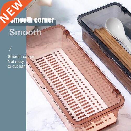 2021 Transparent Chopsticks Storage Box Drawer Organiser
