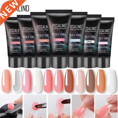 Pure Color Poly Nail Polish Gel Acrylic Extension Semi Perma