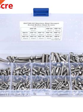 0pcs Pan Head Hex Socket Screw Set Stainless Steel M M4 M