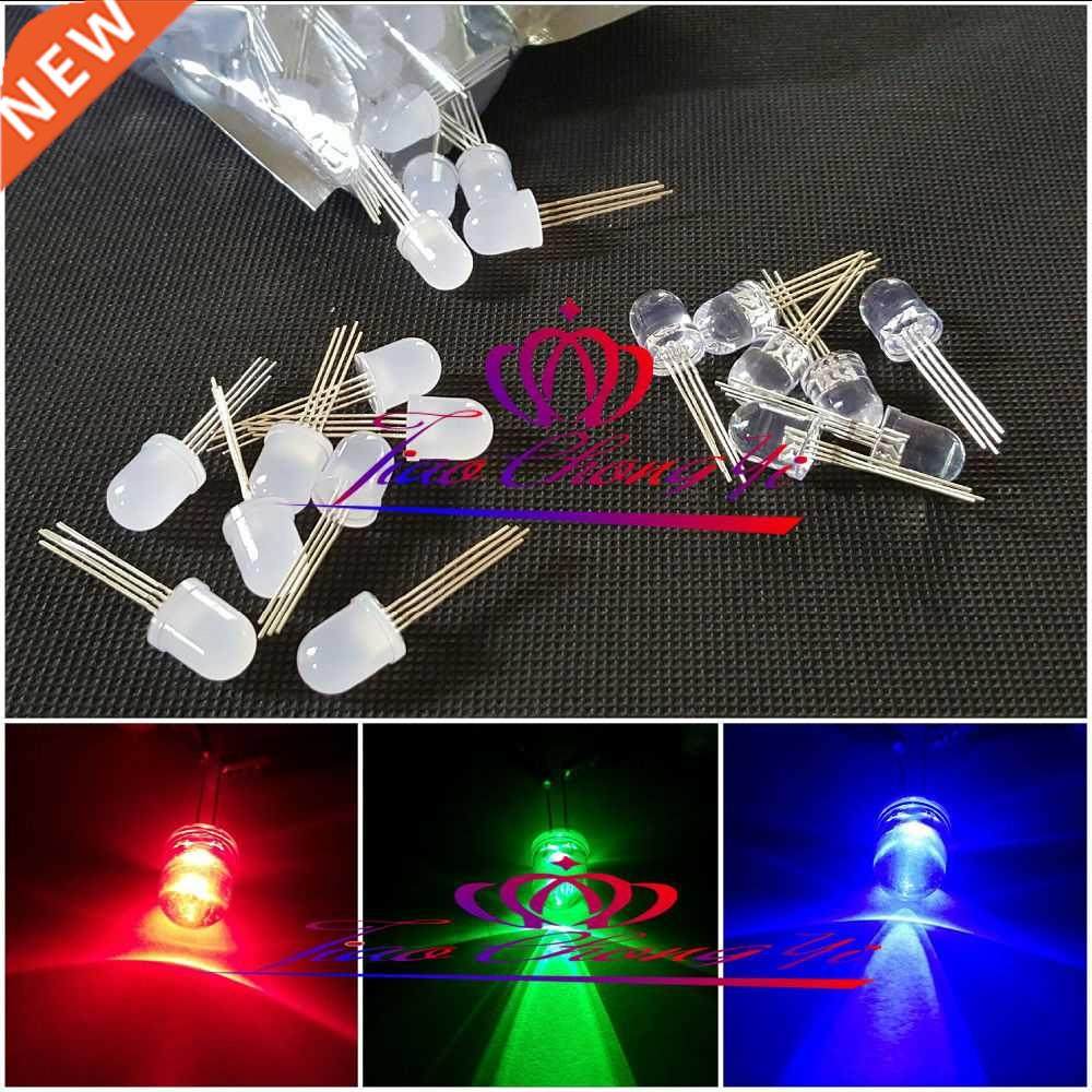 100pcs F10MM 4PIN tri-color common adode cathode Diffused RG图片