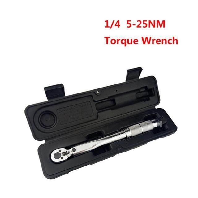 Torque Wrench 1/4 Adjustable Square Drive 5-25NM Two-way Pre