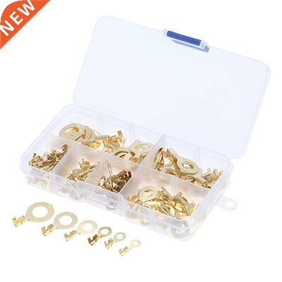 Assorted 150pcs Brass Ring Cable Lugs Ring Eyes Copper Crimp