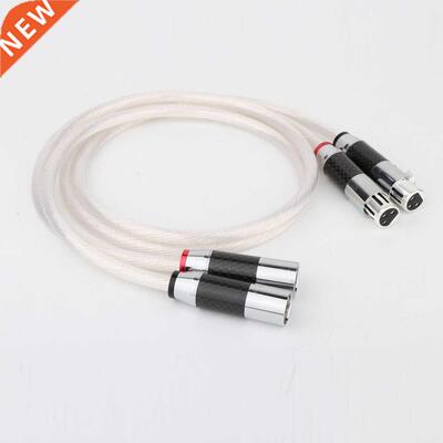 Pair 7N OCC Pure Copper Silver Plated Audio Balance Cable Hi